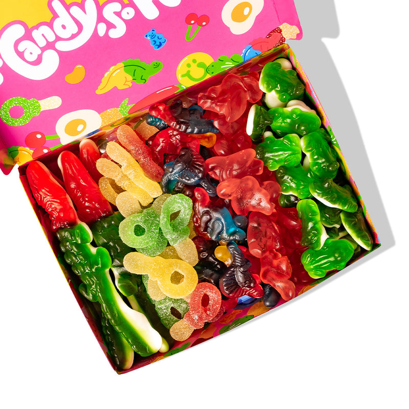 Wunnie box "So Candy, So Happy", 5 Schachteln Gummibonbons in verschiedenen Geschmacksrichtungen à 480g (Wunnie Tage) 