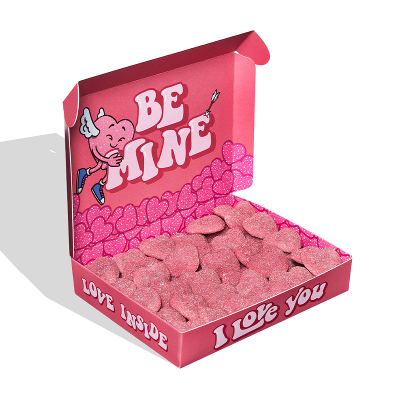 Wunnie box „Ich liebe dich“, Schachtel mit herzförmigen Gummibonbons, gezuckert und mit Erdbeerfüllung, 500 g 