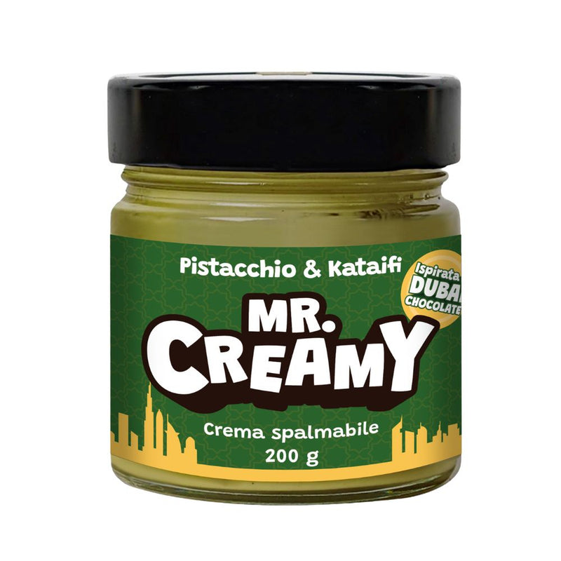 Confezione da 200g, crema spalmabile pistacchio e kataifi Mr. Creamy.