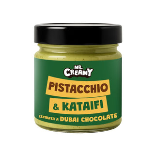 Confezione da 200g di crema spalmabile pistacchio e kataifi Mr. Creamy.