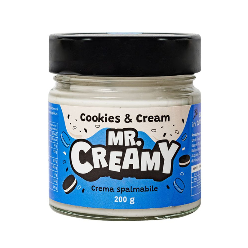 Confezione da 200g, crema spalmabile al Cookies & Cream Mr.Creamy.