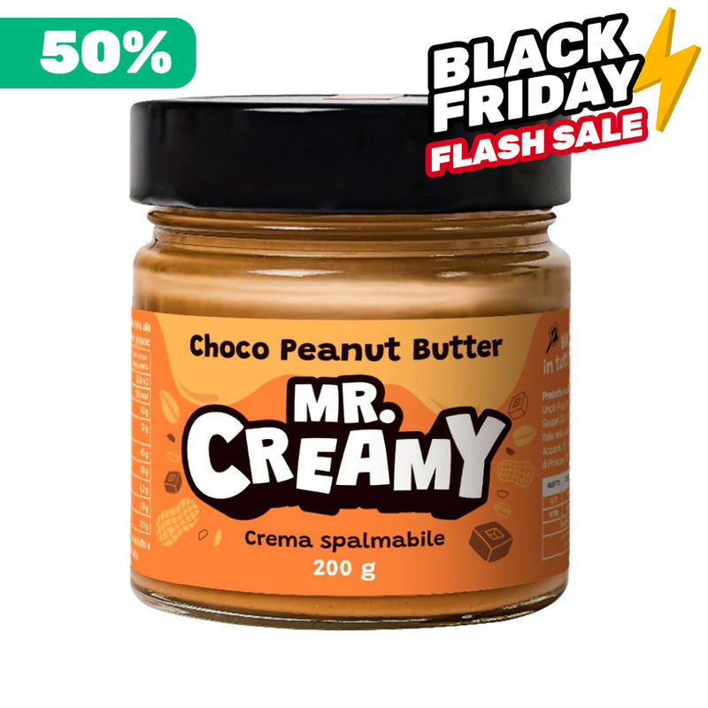 Mr. Creamy Choco Peanut Butter, streichfähige Creme aus Erdnüssen und Haselnüssen 200g 