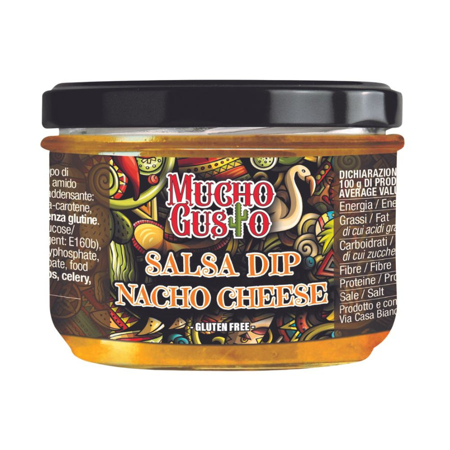 Confezione da 220g, salsa cheddar Mucho Gusto.
