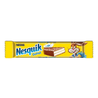 Confezione da 26,5g, wafer ricoperto di cioccolato Nesquik.