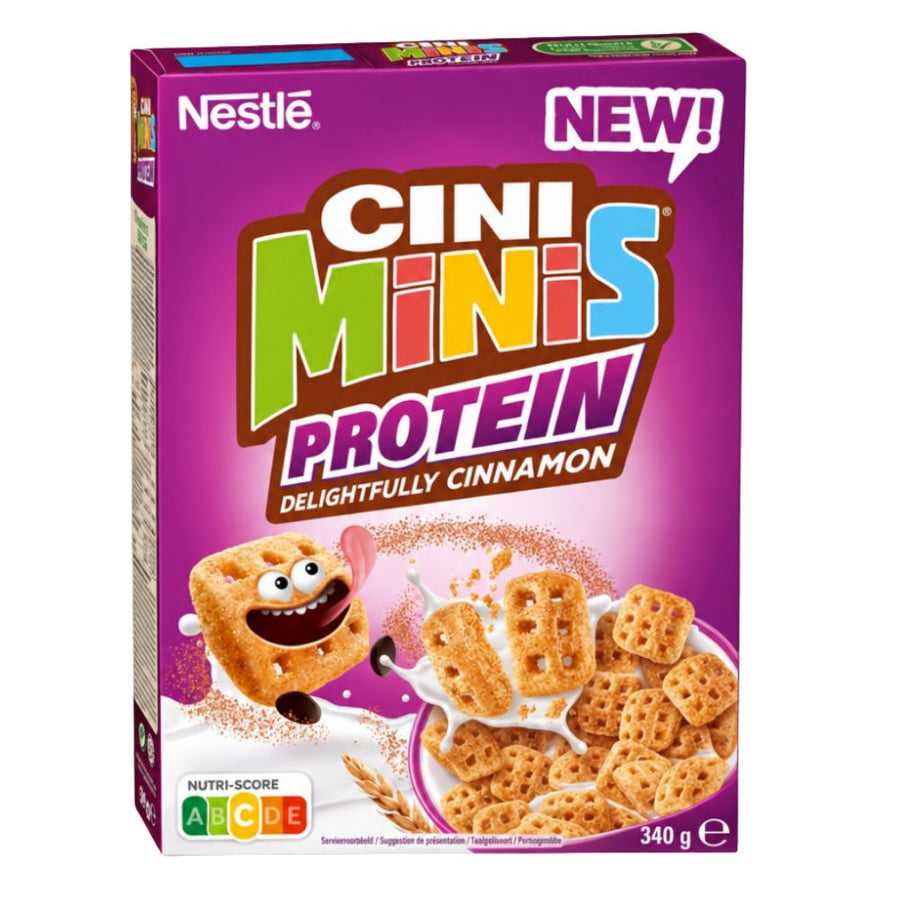 Nestlé Cini Minis Protein Cinnamon, cereali proteici al gusto di cannella da 340g