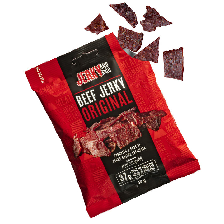 Jerky and Go Beef Jerky Original, 45g Rindfleisch Trockenfleisch 