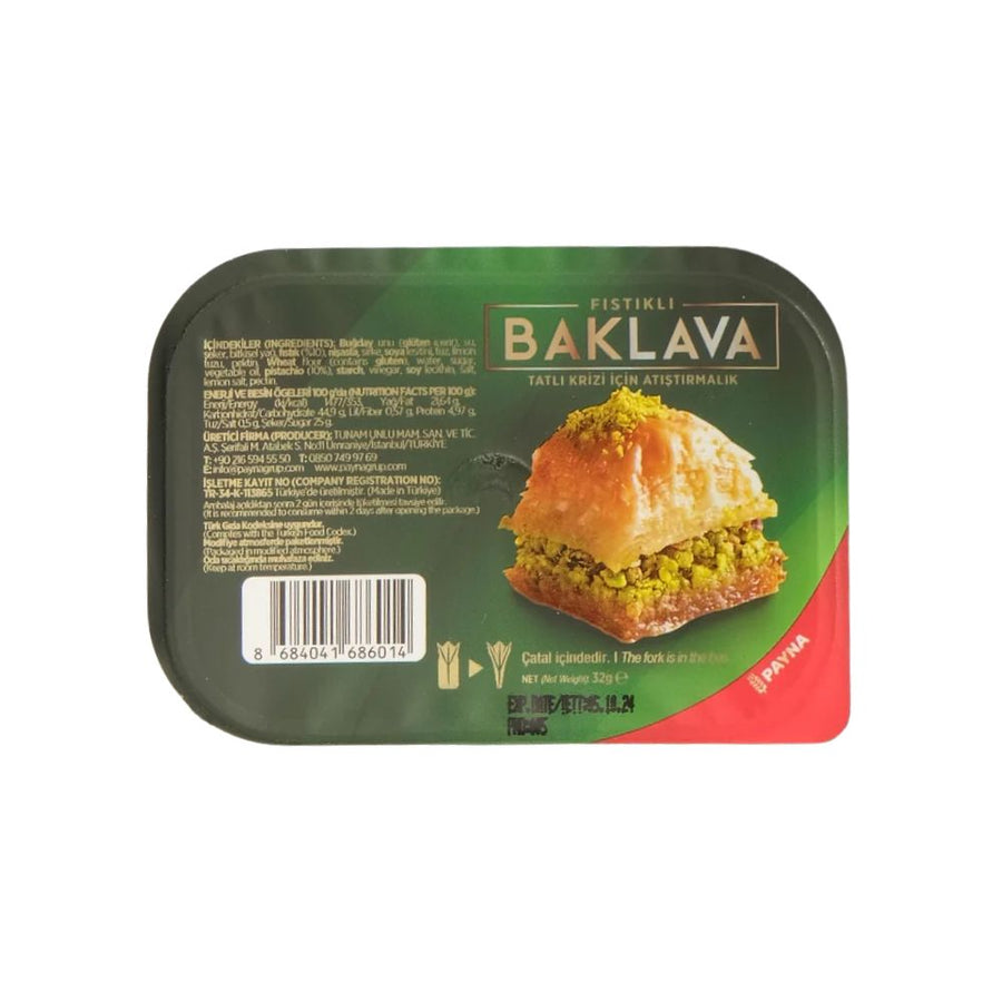 Confezione da 30g, baklava al pistacchio Payna.