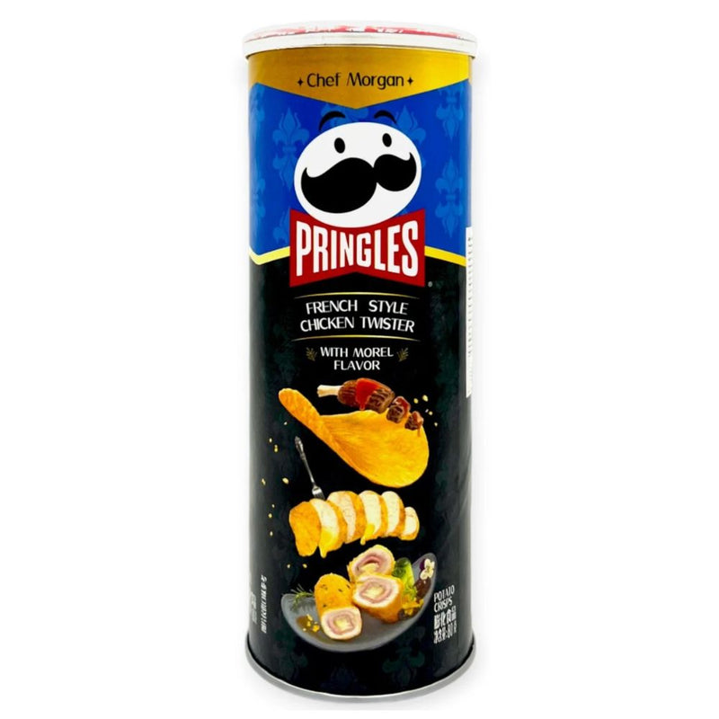 Confezione da 80g, patatine aromatizzate al gusto di involtino di pollo Pringles.