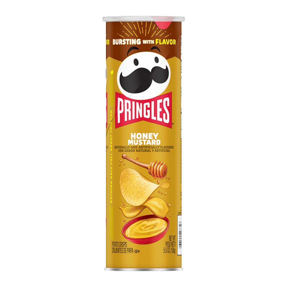 Pringles Honey Mustard, Chips mit Honig und Senf 158g 
