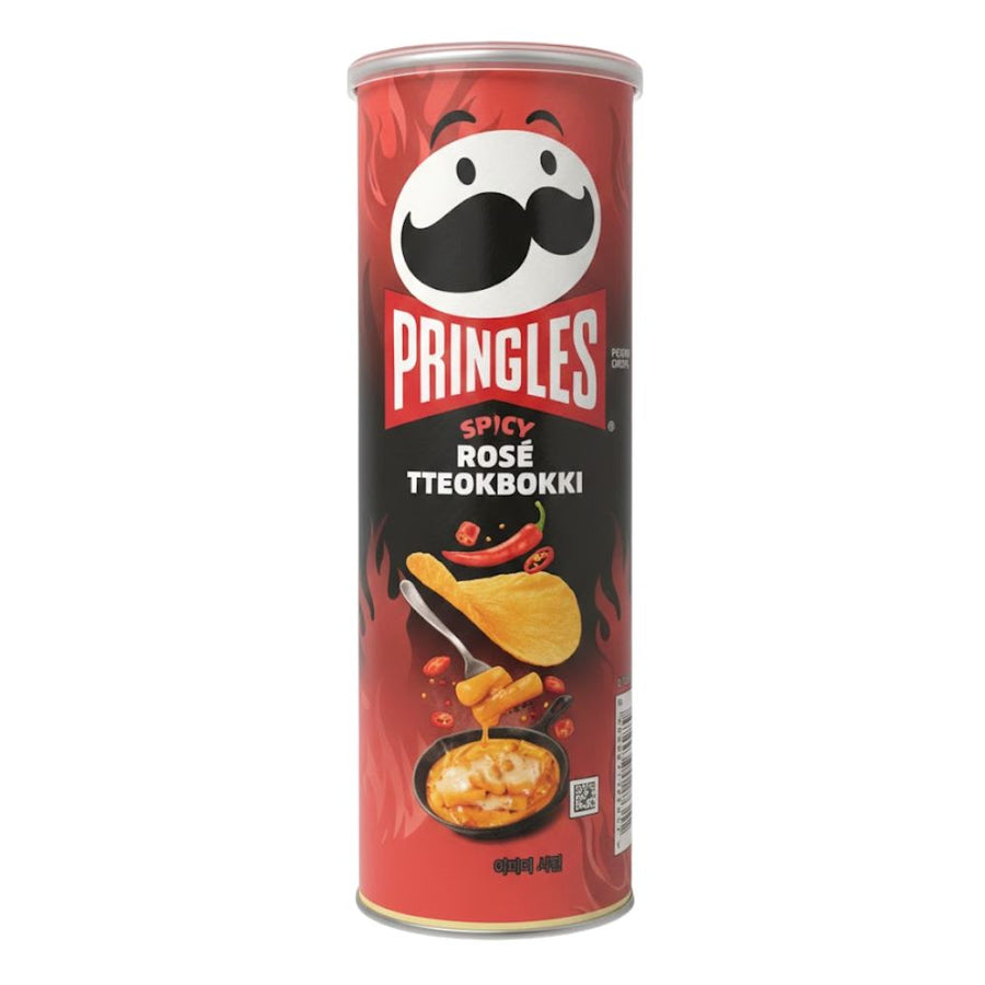 Pringles Spicy Rose Tteokbokki, patatine piccanti al gusto rose tteokbokki da 100g