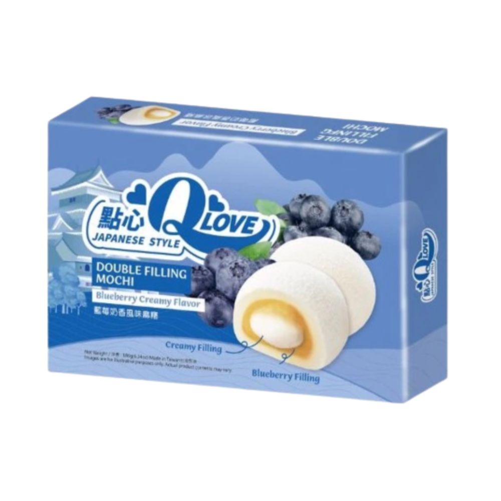 QLove Creamy Blueberry Double Filling Mochi - snack da 180g