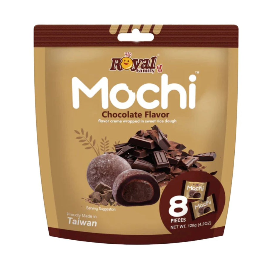 Confezione da 120g, mochi al gusto di cioccolato Royal Family.