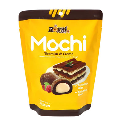 Confezione da 180g, mochi al gusto di tiramisu Royal family.