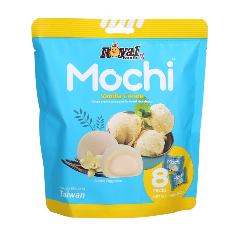 Confezione da 120g, mochi al gusto di vaniglia Royal Family.