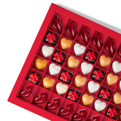 Schachtel mit "You're the sweetest one" Pralinen, box 600 g Schachtel mit 60 gemischten Pralinen