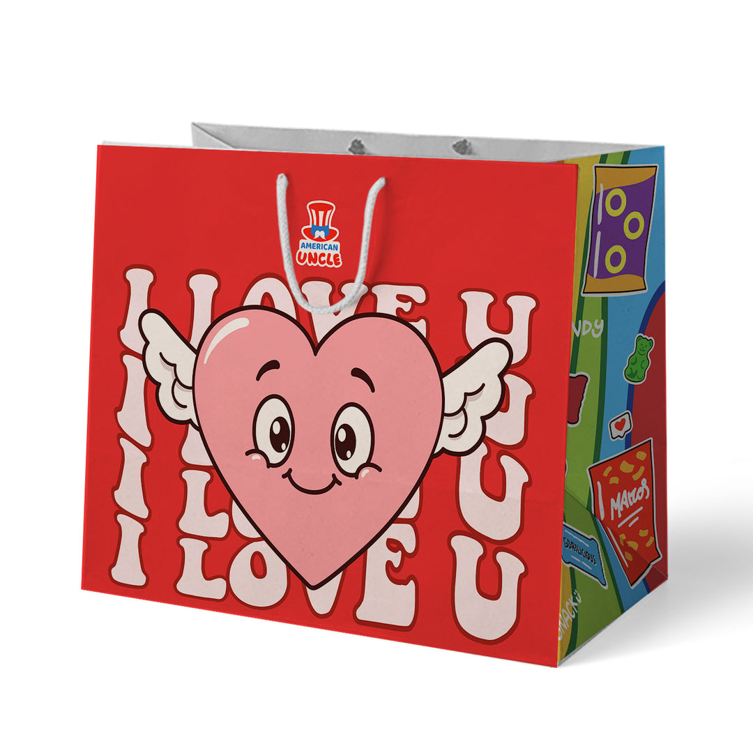 Leere Love-Geschenktüte, ideal zum Aufbewahren von 40 Produkten 