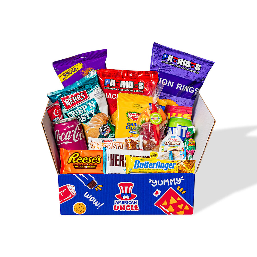 Snack box da 20 prodotti a sorpresa tra salti, dolci e bevande
