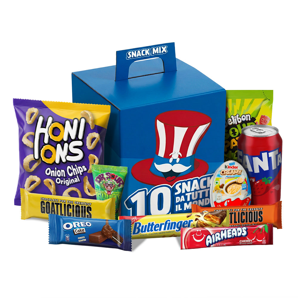 Snack Mix, Auswahl von 10 snack internationalen süßen und salzigen Überraschungen 