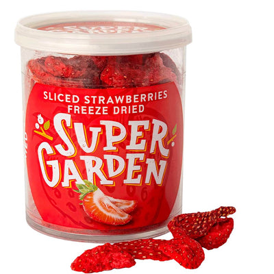 Confezione da 20g di fettine di fragola liofilizzata Super Garden Strawberry Sliced Freeze-Dried