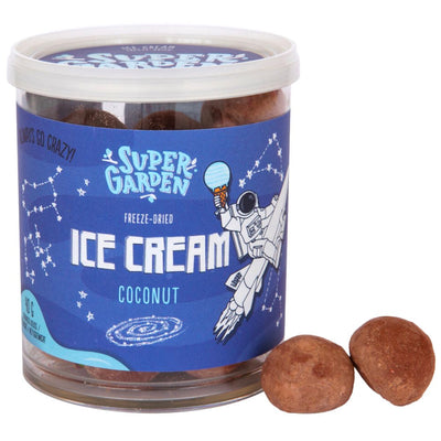 Confezione da 40g di gelato liofilizzato Super Garden Ice Cream Coconut