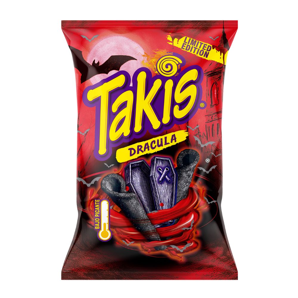 Takis Dracula Limited Edition, Tortillawirbel mit Teriyaki-Geschmack, 100 g