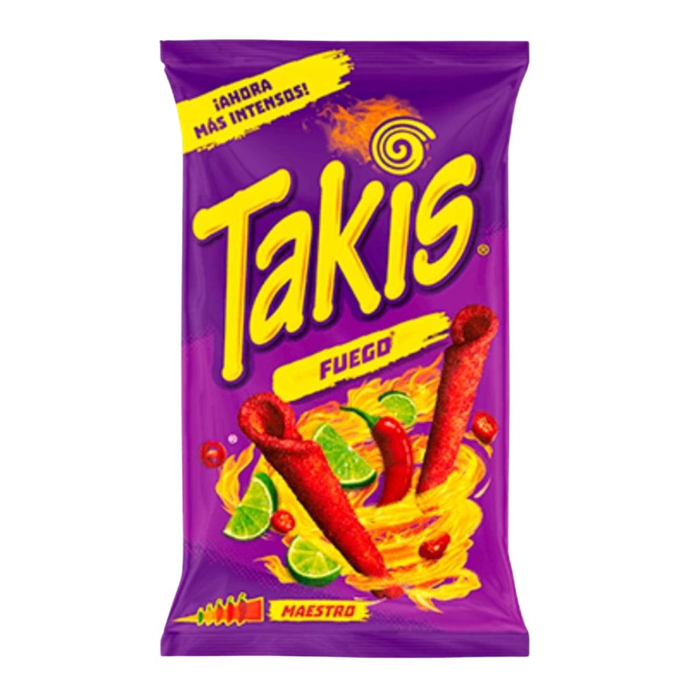 Confezione da 100g di patatine piccanti Takis Fuego