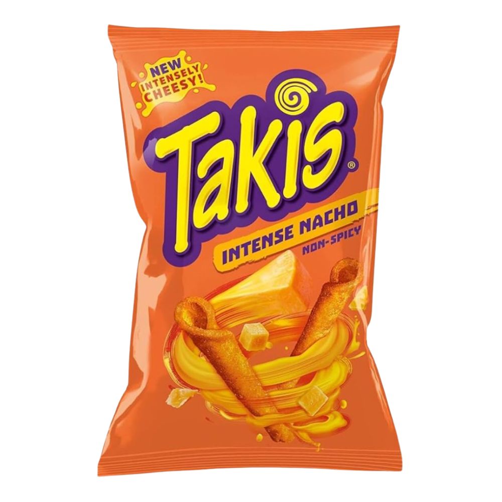 Confezione da 100g, snack di mais al gusto di formaggio Takis.