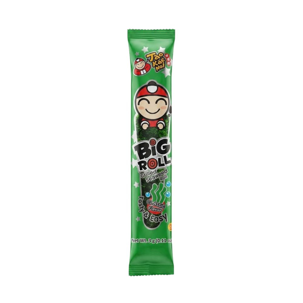 Tao Kae Noi Big Roll Gegrillter Seetang Originalgeschmack, 3 g Seetangrolle 