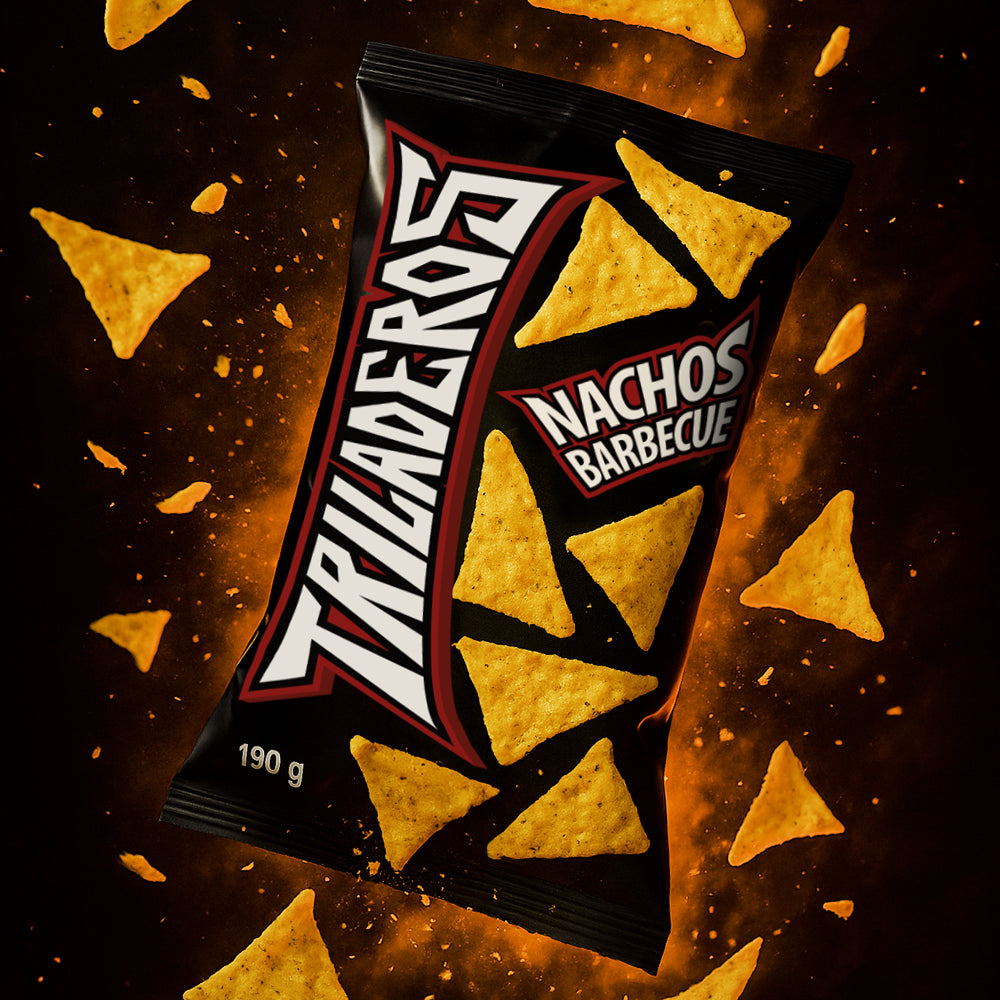 Confezione da 70g di nachos al barbecue Trialaderos