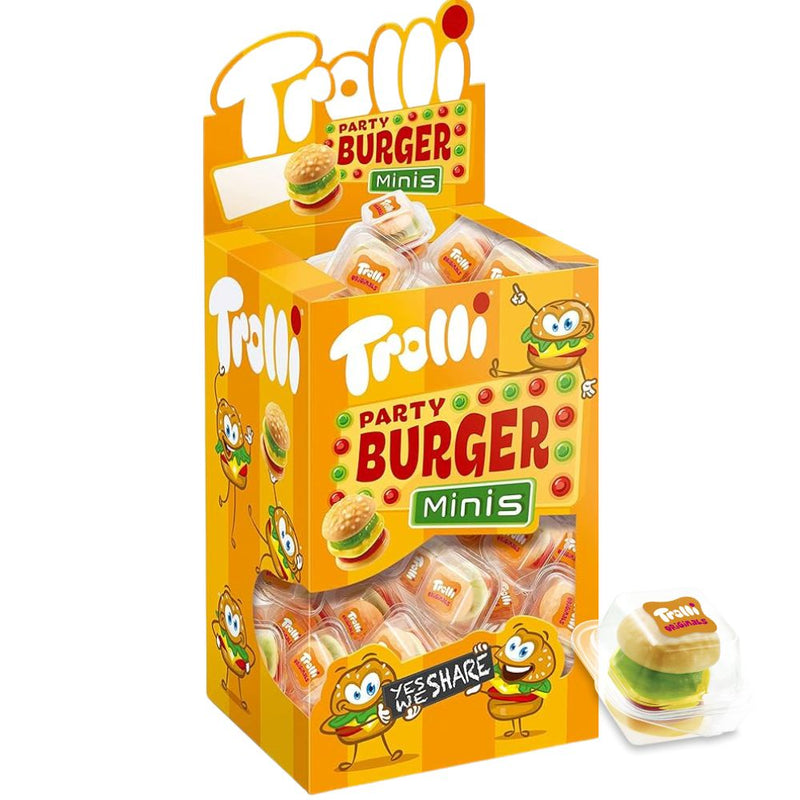 Confezione da 80 caramelle a forma di burger Trolli.