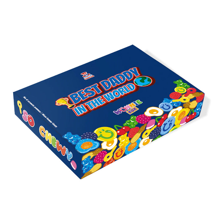 Wunnie box „Bester Papa“, die Candy box zum Zusammensetzen mit den Lieblingsgummibärchen des Papas - 1 kg 
