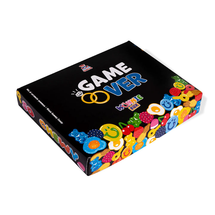 Wunnie box "Game over", das Candy box zum Zusammensetzen mit den Lieblingsgummibärchen des Bräutigams - 1 kg 