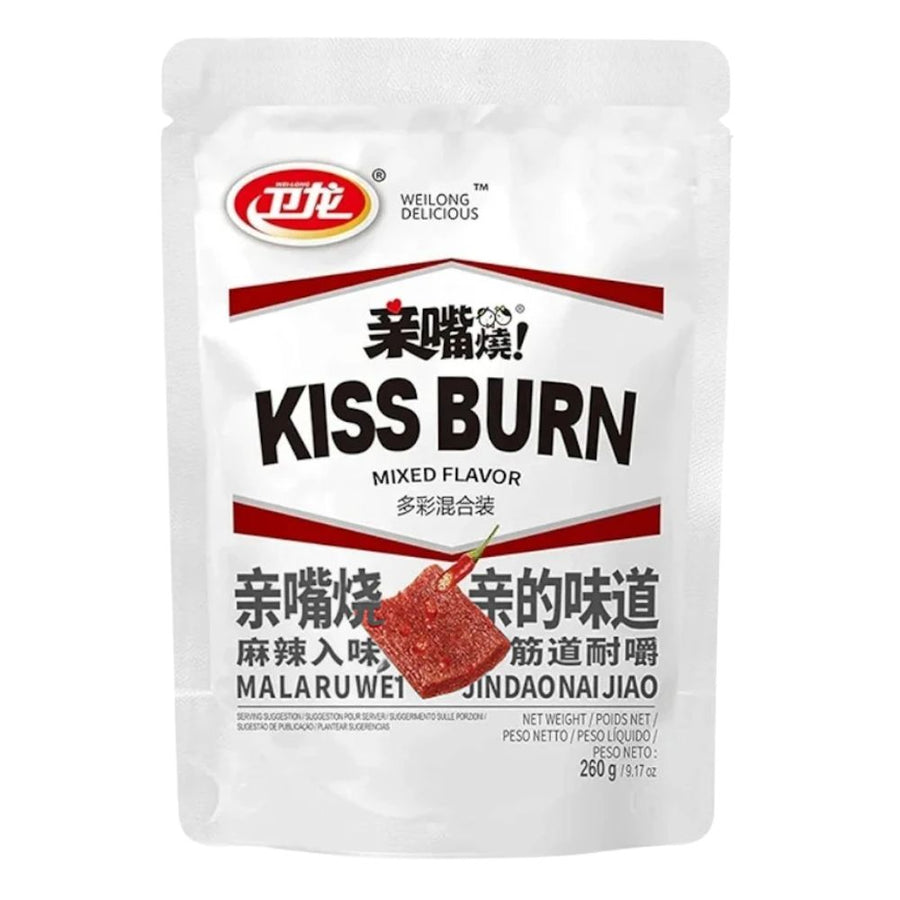 Wei-long Kiss Burn Mixed Flavor, fettine a base di frumento gusti misti da 260g