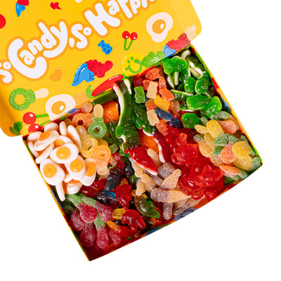 Wunnie box "Smile", Schachtel mit Gummibonbons zum Zusammenstellen mit deinen Lieblingsgeschmäckern - 1 kg 