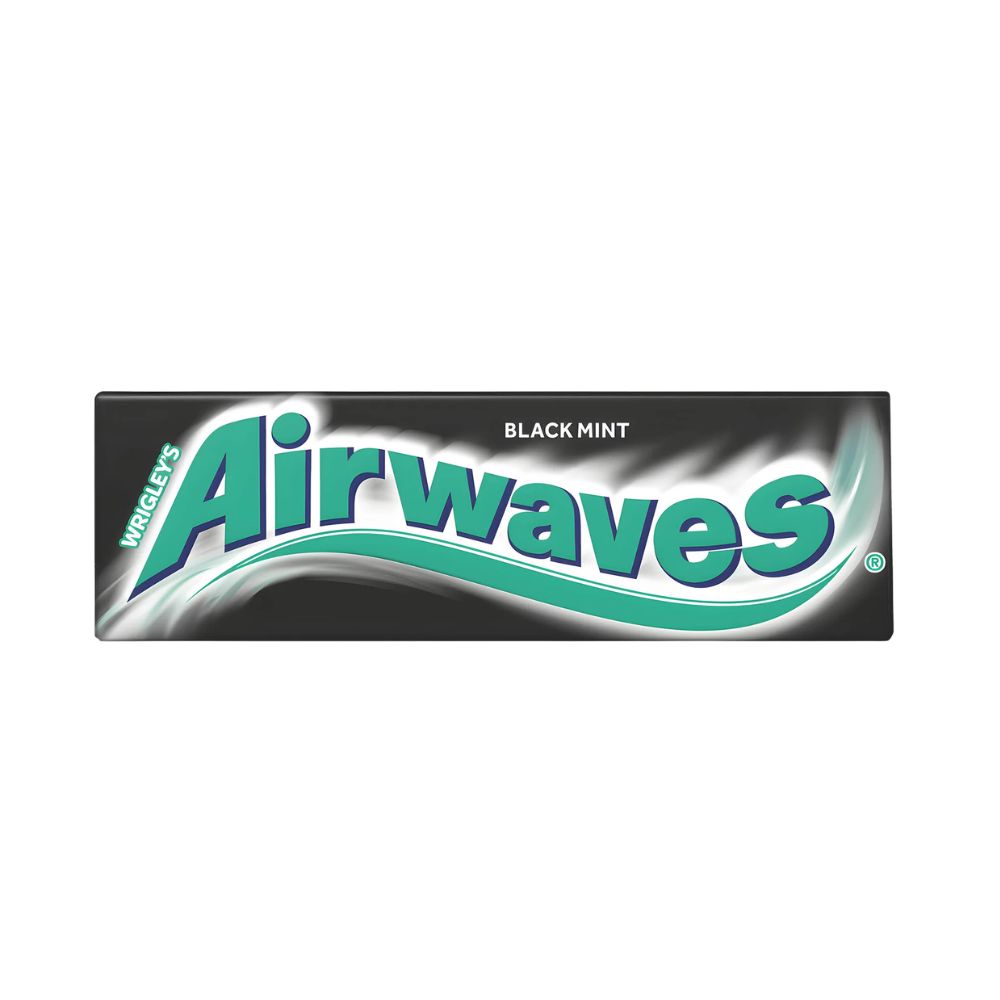 Wrigley's Airwave Gum Black Mint, Kaugummi mit Minzgeschmack 14 g 