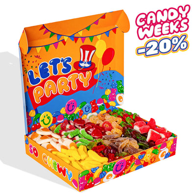 Wunnie Box Happy Birthday, die Candy Box zum Zusammenstellen mit den Lieblings-Gummisüßigkeiten des Geburtstagskindes
