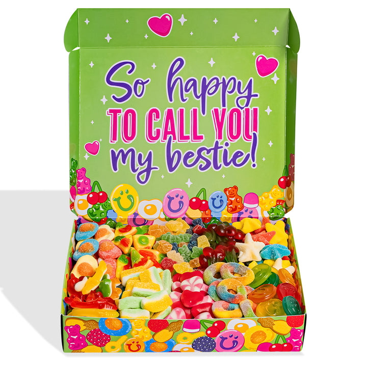 Wunnie box "Best Friends Forever", die Candy box zum Zusammenstellen mit den Lieblingsgummibärchen deiner besten Freundin - 1 kg 