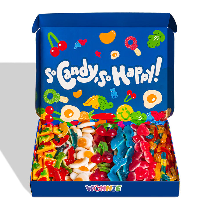 Wunnie box Jelly-Mix, Schachtel mit glatten Gummibonbons 