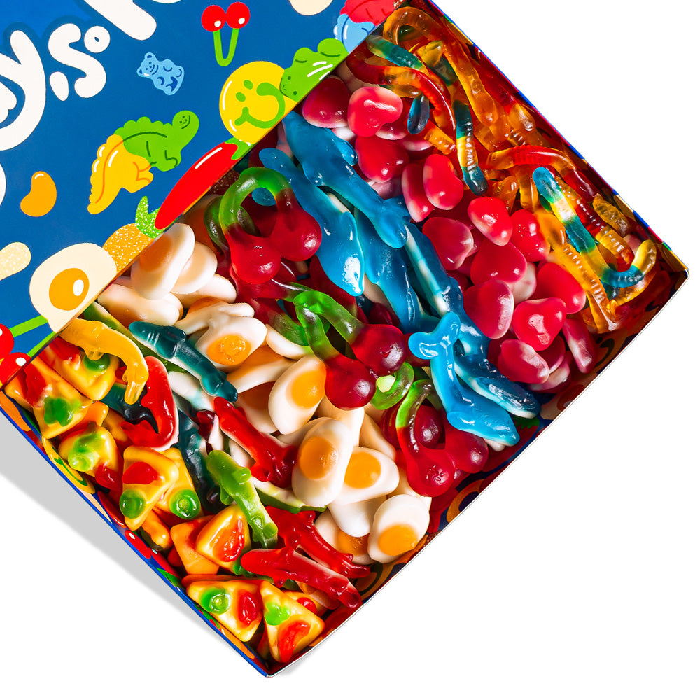 Fokus auf die glatten Gummibonbons 