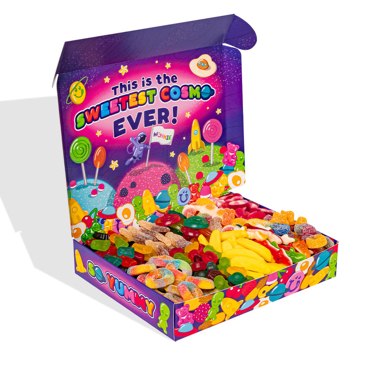CandyVerse Limited Edition von Wunnie, Box mit Gummibonbons zum Zusammenstellen mit Ihren Favoriten 