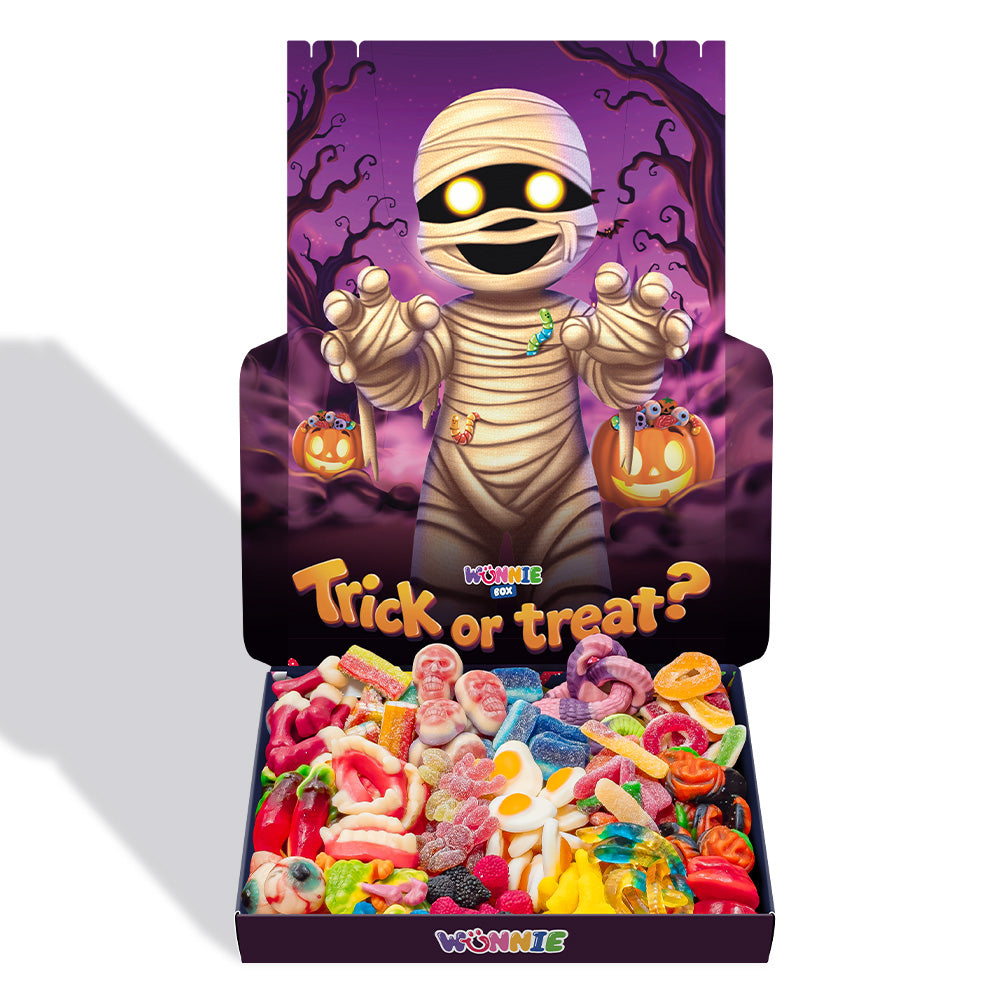 Wunnie box Special "Happy Halloween" Morgana, Box mit Gummibonbons zum Zusammenstellen mit deinen Lieblingsgeschmacksrichtungen 