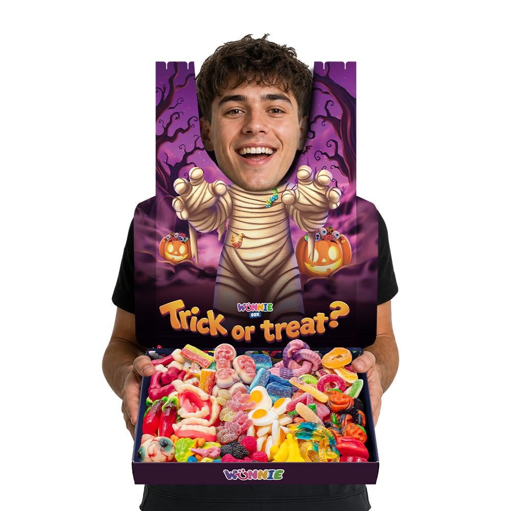 Wunnie box Special "Happy Halloween" Morgana, Box mit Gummibonbons zum Zusammenstellen mit deinen Lieblingsgeschmacksrichtungen 