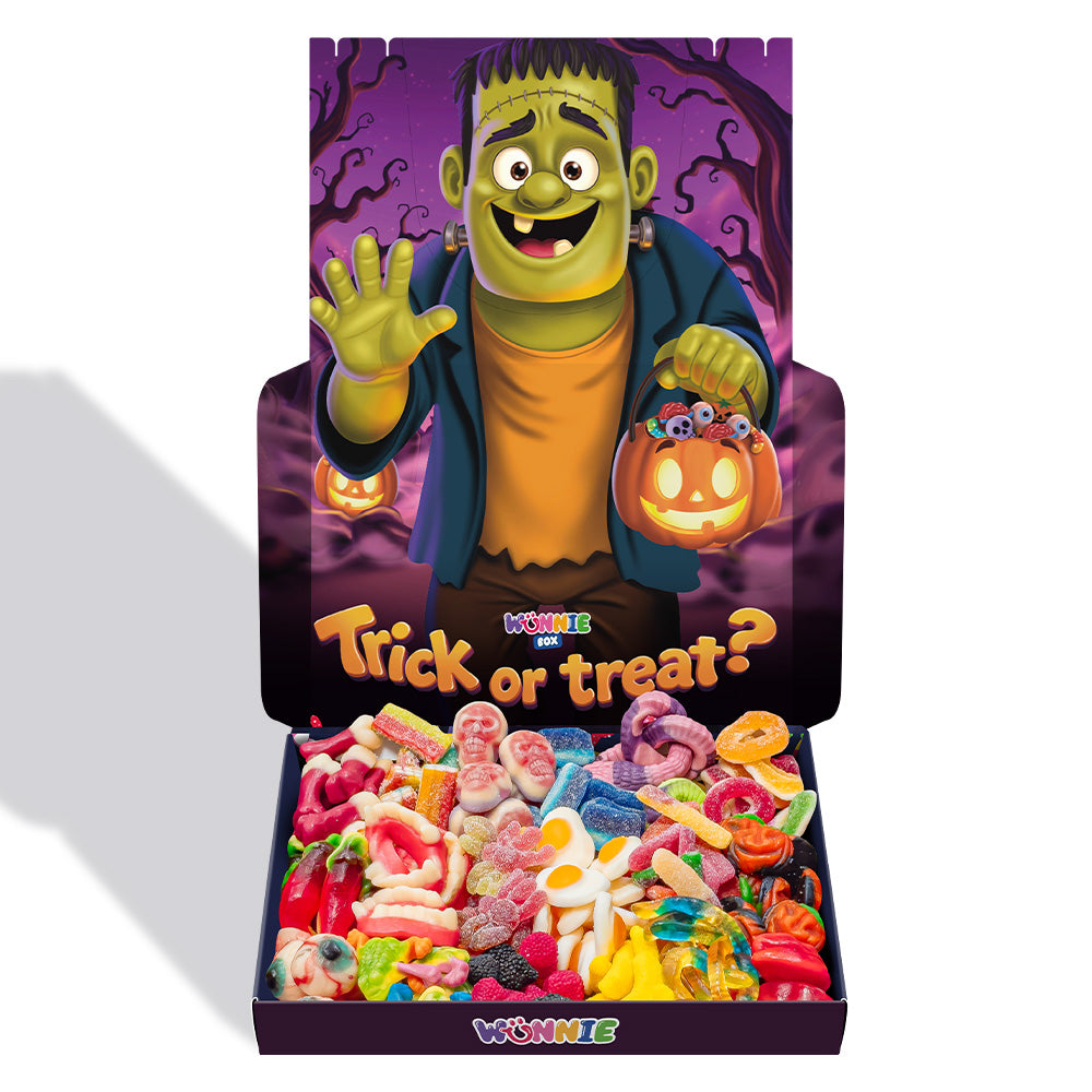 Wunnie box Special "Happy Halloween" Morgana, Box mit Gummibonbons zum Zusammenstellen mit deinen Lieblingsgeschmacksrichtungen 