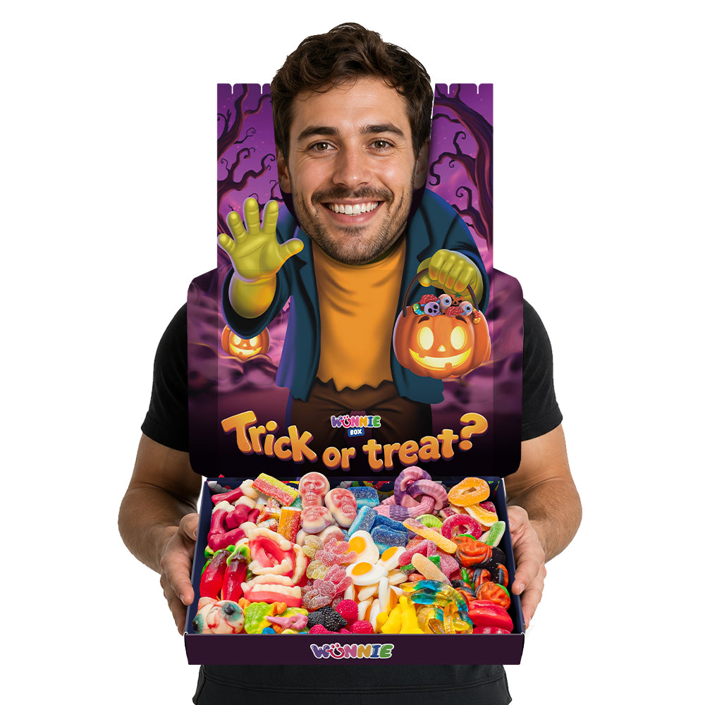 Wunnie box Special "Happy Halloween" Morgana, Box mit Gummibonbons zum Zusammenstellen mit deinen Lieblingsgeschmacksrichtungen 