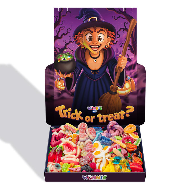 Wunnie box Special "Happy Halloween" Morgana, Box mit Gummibonbons zum Zusammenstellen mit deinen Lieblingsgeschmacksrichtungen 