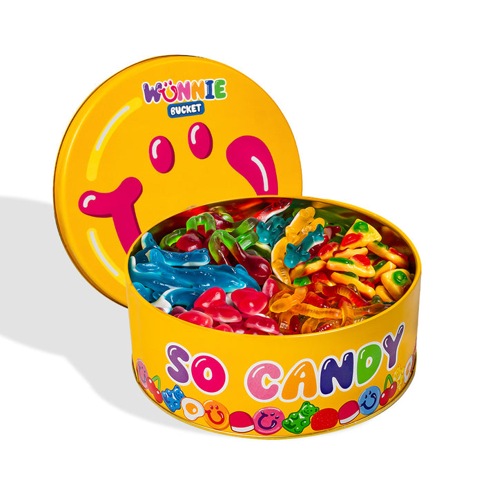 Wunnie Bucket Jelly-Mix: Dose mit glatten Gummibonbons