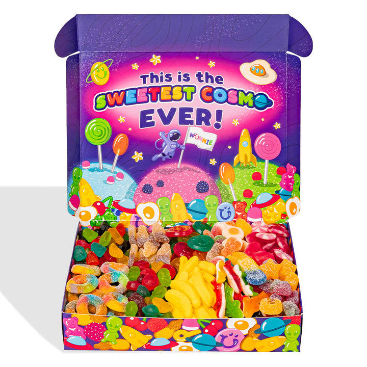 CandyVerse Limited Edition von Wunnie, Box mit Gummibonbons zum Zusammenstellen mit Ihren Favoriten 