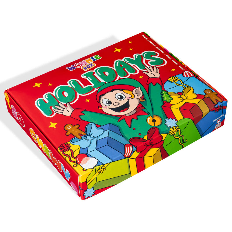 3x Wunnie box „Happy Holidays“, 3 Schachteln Gummibonbons zum Zusammenstellen mit deinen bevorzugten Geschmacksrichtungen