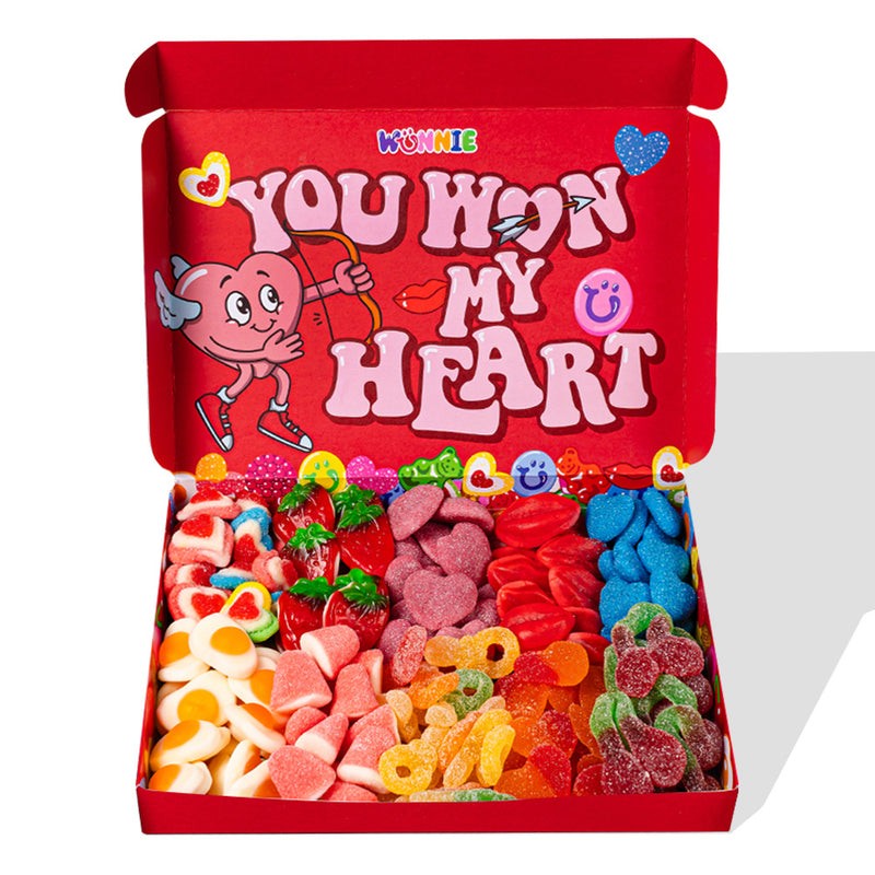 Wunnie box „Love You Forever“, die Candy box zum Zusammensetzen mit den Lieblingsgummibärchen deiner besseren Hälfte - 1 kg 