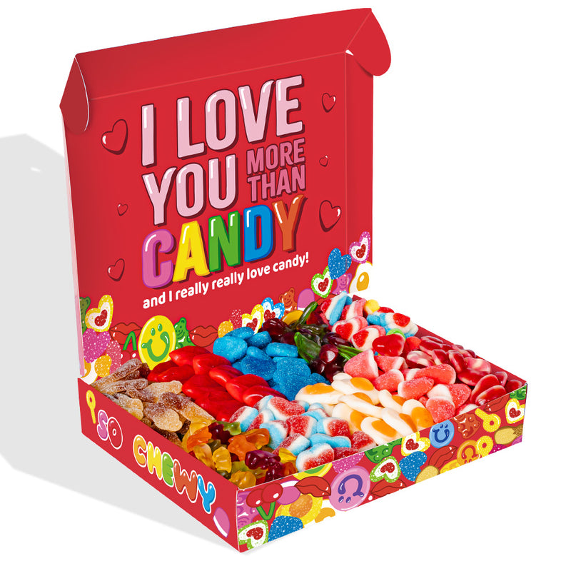 Wunnie Box I Love You, die Candy Box zum Zusammenstellen mit den Lieblings-Gummisüßigkeiten deiner besseren Hälfte